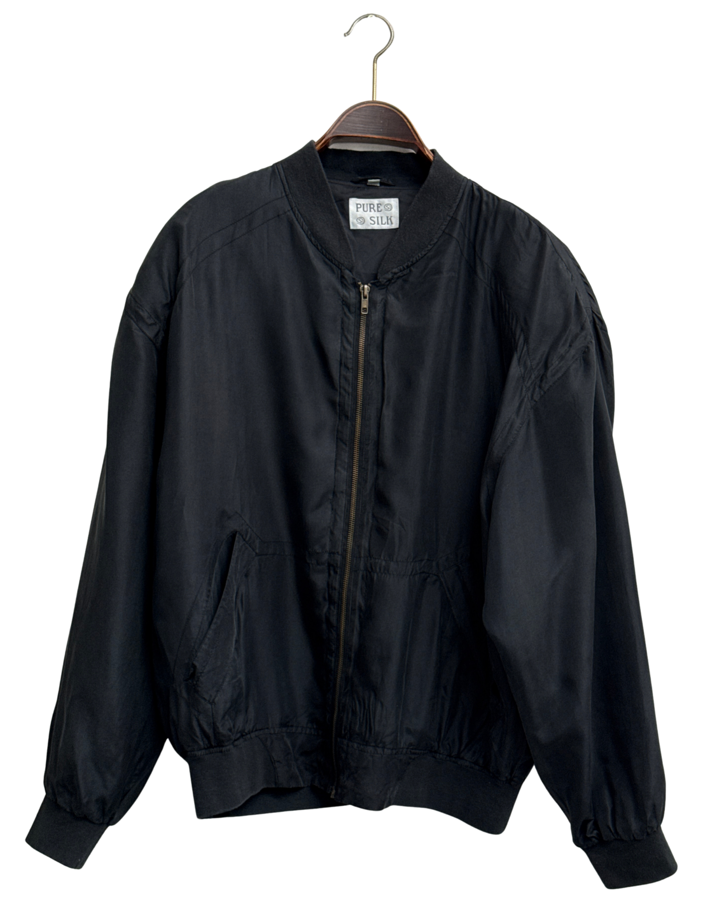 Pure Silk Vintage Bomber Jacket Size L (fits like XL)