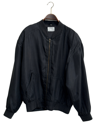 Pure Silk Vintage Bomber Jacket Size L (fits like XL)
