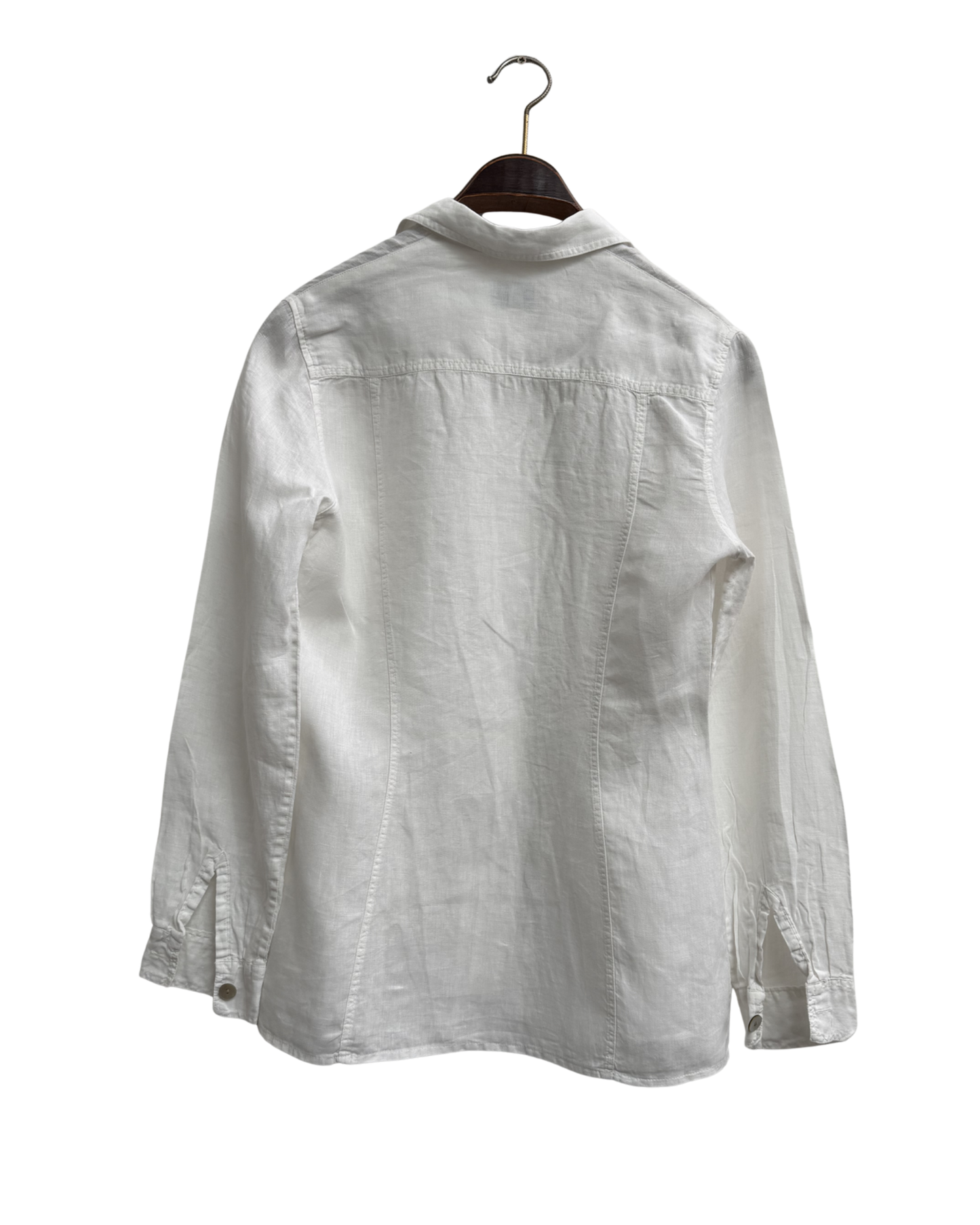 Dries Van Noten Vintage 90s White Linen Shirt Womens M