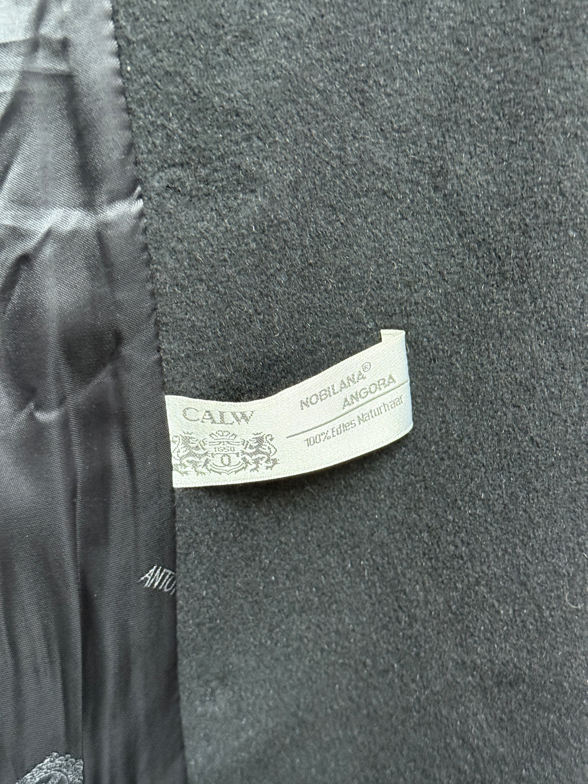 Franz Sauer Köln Cashmere Angora Double Breasted Overcoat Women XL
