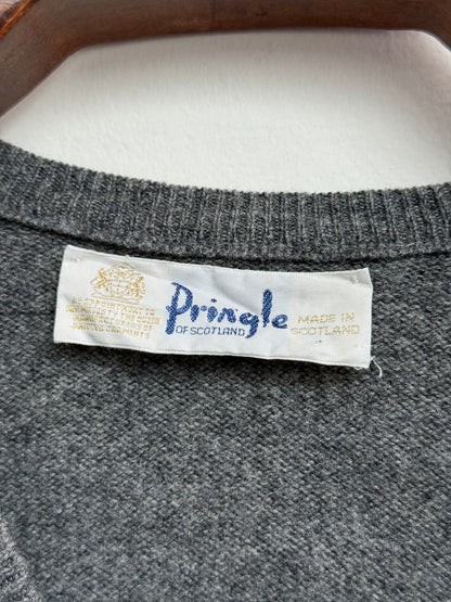 Pringle of Scotland Vintage Diamond Knit V Neck Sweater L/XL Men