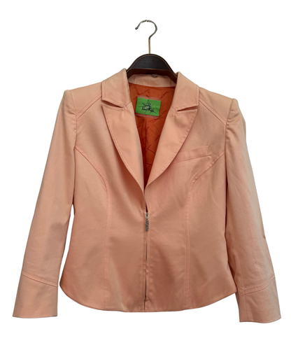 Only Thierry Mugler Peach Stretch Cotton Skirt Suit size 42
