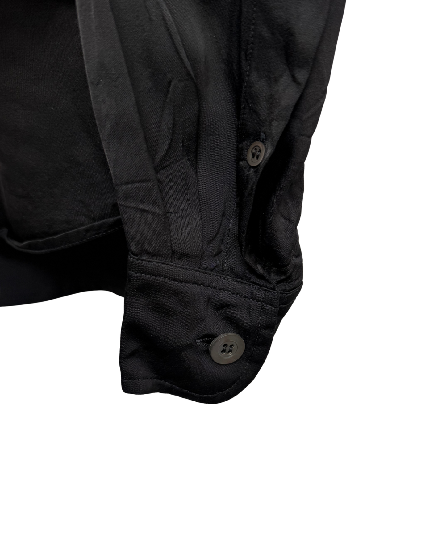 Dries Van Noten Black Viscose Camp Collar Shirt Size 34 (M)