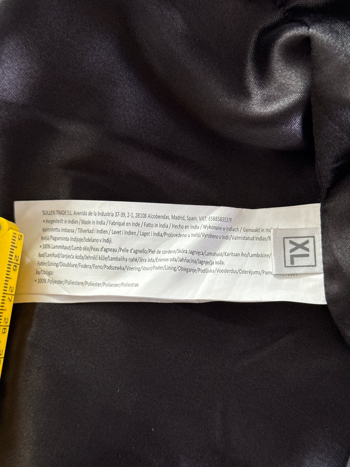 Studio ID Black Lamb Leather Long Coat XL