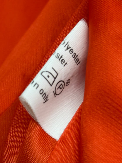 Mugler vintage 90s orange double breasted blazer, silver buttons FR 38