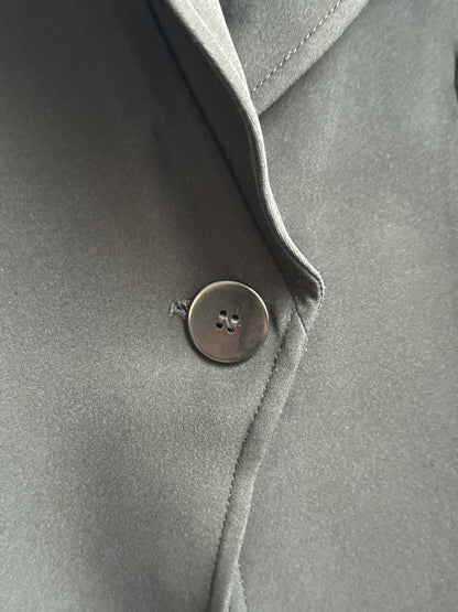 Armani Collezioni Black Shawl Collar Cropped Blazer size 46 IT 2004