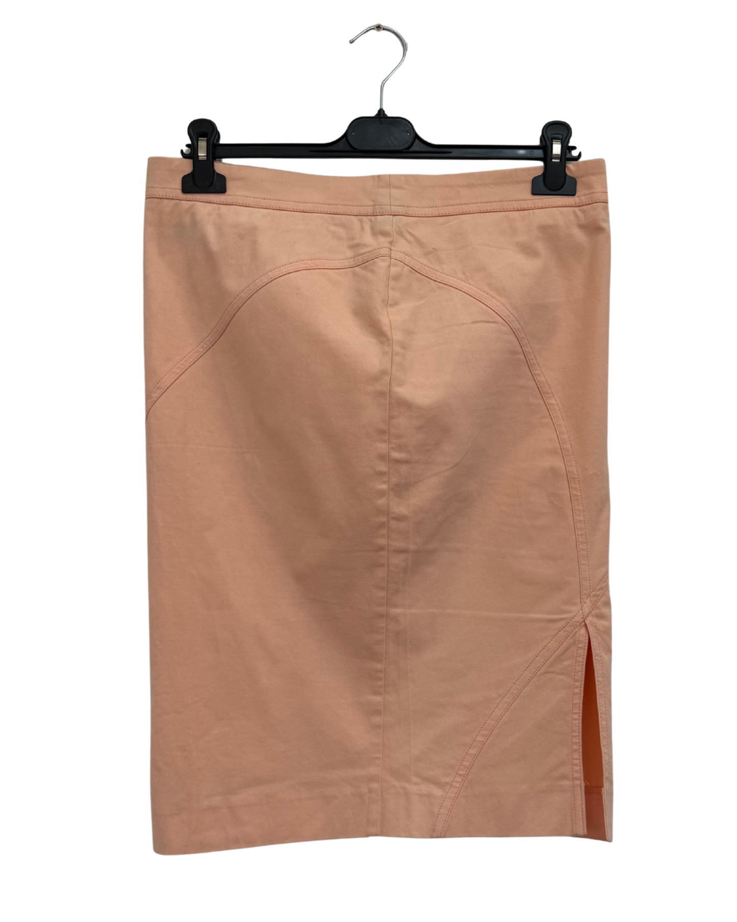 Only Thierry Mugler Peach Stretch Cotton Skirt Suit size 42