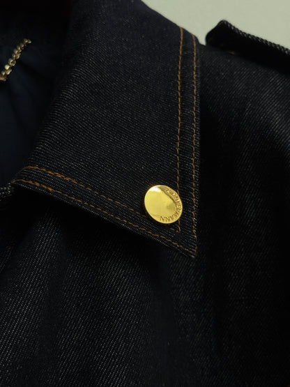 Runway Zimmermann Crush denim biker jacket, Resort 2025
