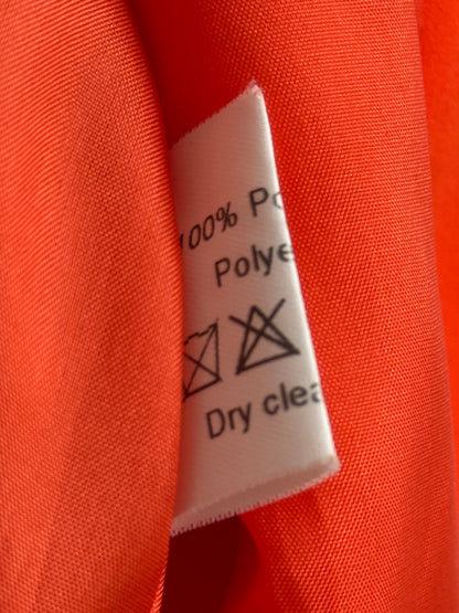 Mugler vintage 90s orange double breasted blazer, silver buttons FR 38