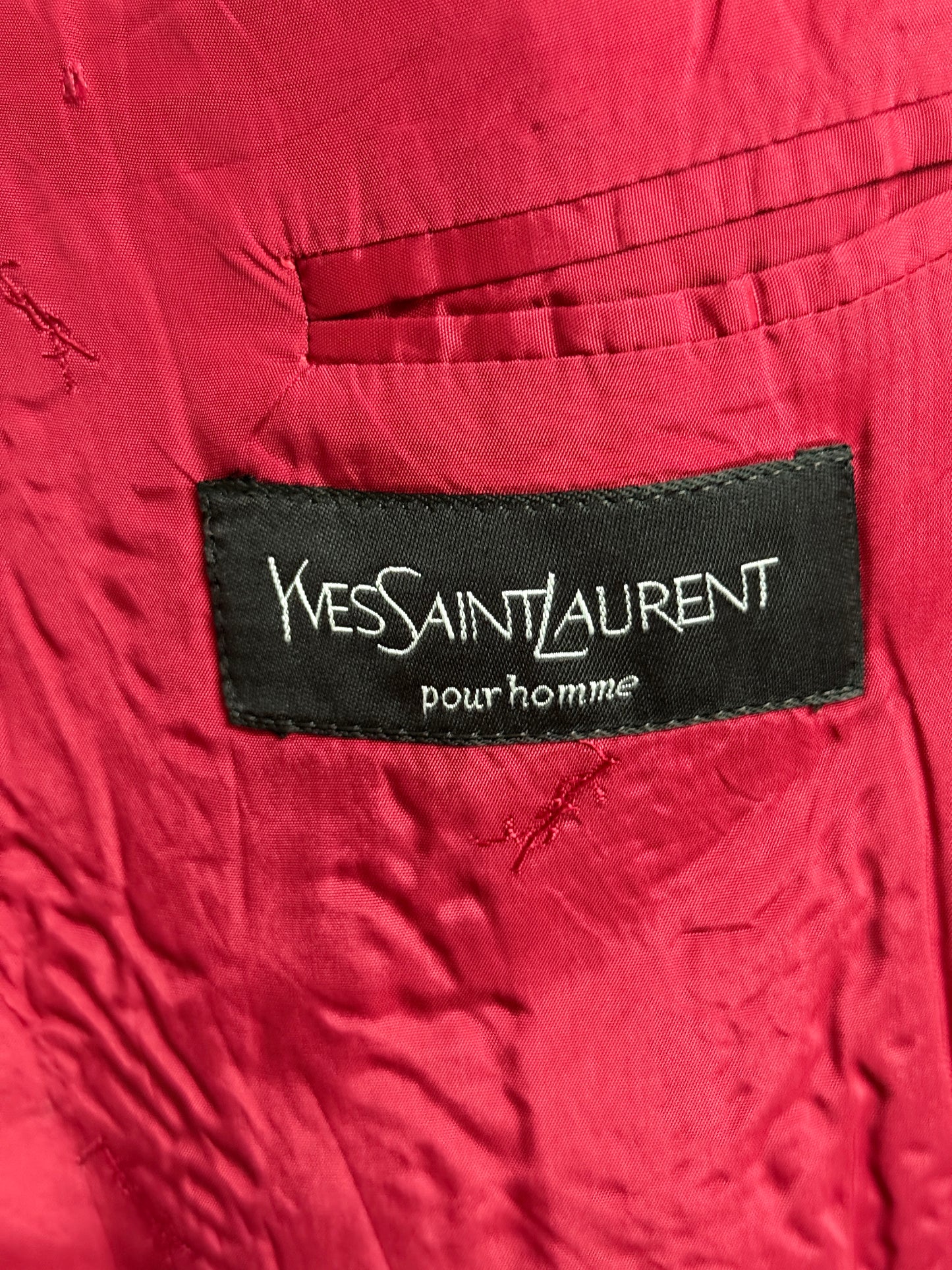 Yves Saint Laurent Pour Homme Red Blazer Size 60