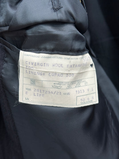 Corneliani Pinstripe Navy Wool Blazer Size 50
