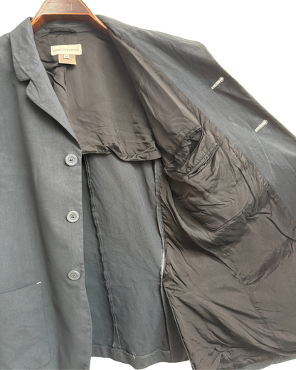 Dries Van Noten blazer, black cotton, made in Belgium, FR 48
