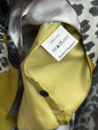 Dries Van Noten Archive Silk Leopard Patchwork Blouse