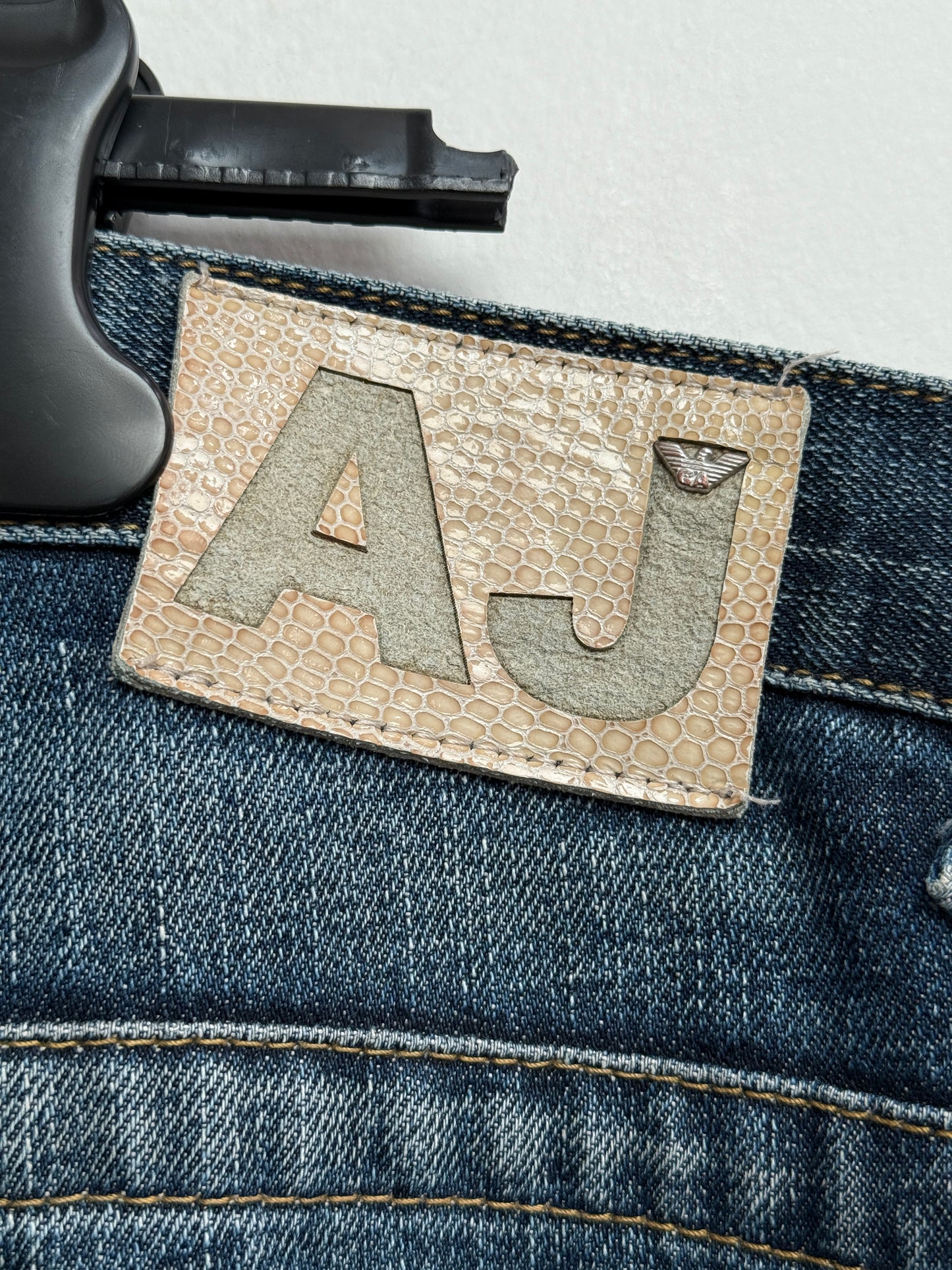 Armani Jeans AJ Distressed Straight Leg Denim Mens 33