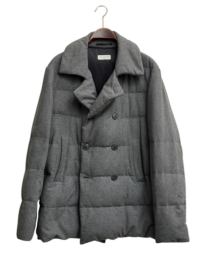 Dries van Noten grey wool down-filled peacoat, Fall 2009