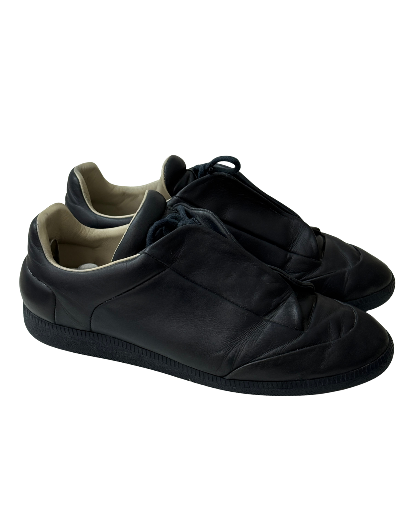Maison Margiela Future Navy Leather Sneakers Size 44