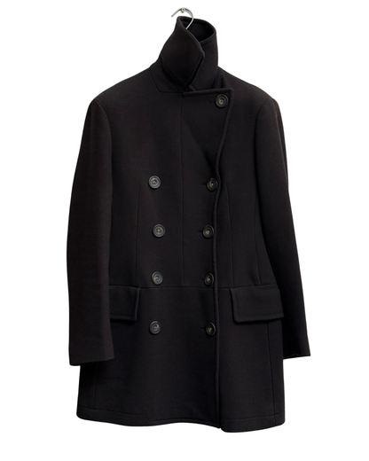 Dries van Noten black wool peacoat, mid 1990s size 40
