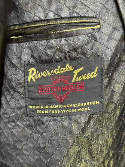 Wenting Vintage Riverdale Tweed Overcoat Batwing Est. 56 Men