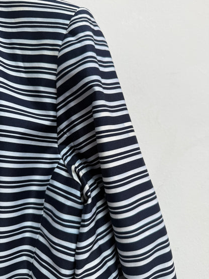 Yves Saint Laurent 80's Blue and White Striped Statement Blazer Size 38