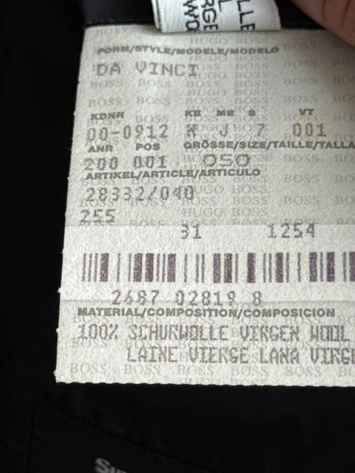 Hugo Boss Da Vinci Wool Blazer 50 Men