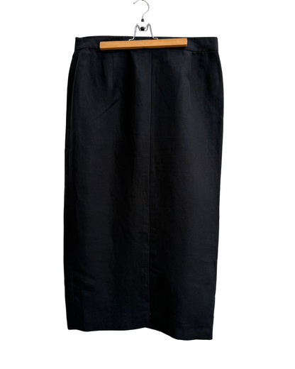 Pauw Amsterdam Black Linen Pencil Skirt Size 42