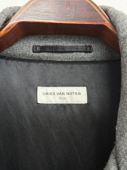 Dries van Noten grey wool down-filled peacoat, Fall 2009