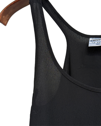 90’s Jean Paul Gaultier "Le Male" racerback slip dress with tiered ruffle hem, FR 38