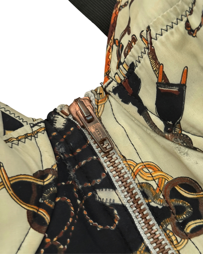 Junior Gaultier by Jean Paul Gaultier printed zip corset top, Spring/Summer 1991