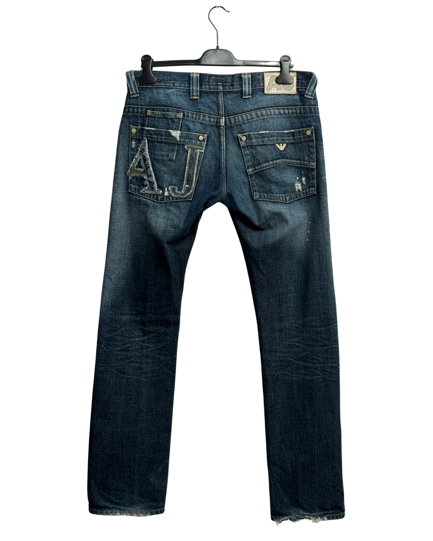 Armani Jeans AJ Distressed Straight Leg Denim Mens 33