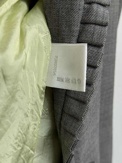 Escada by Margaretha Ley Vintage 90s Wool Blazer Pleated Trim 40 Women