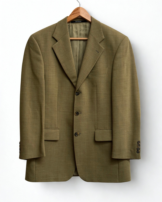 Vintage Yves Saint Laurent khaki green mens suit jacket