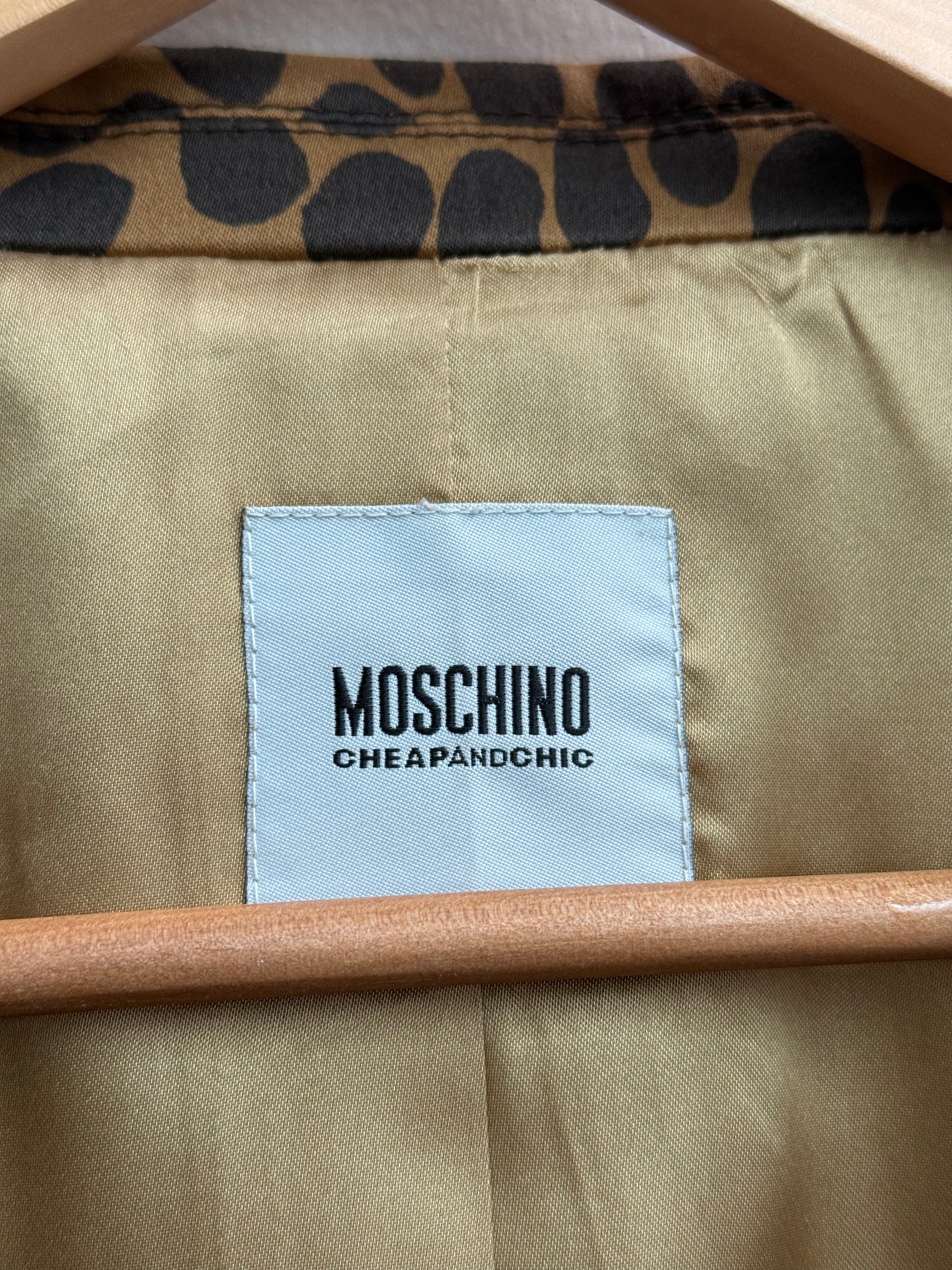 Moschino brand label detail inside vintage blazer