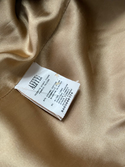 Moschino material composition label detail inside vintage blazer