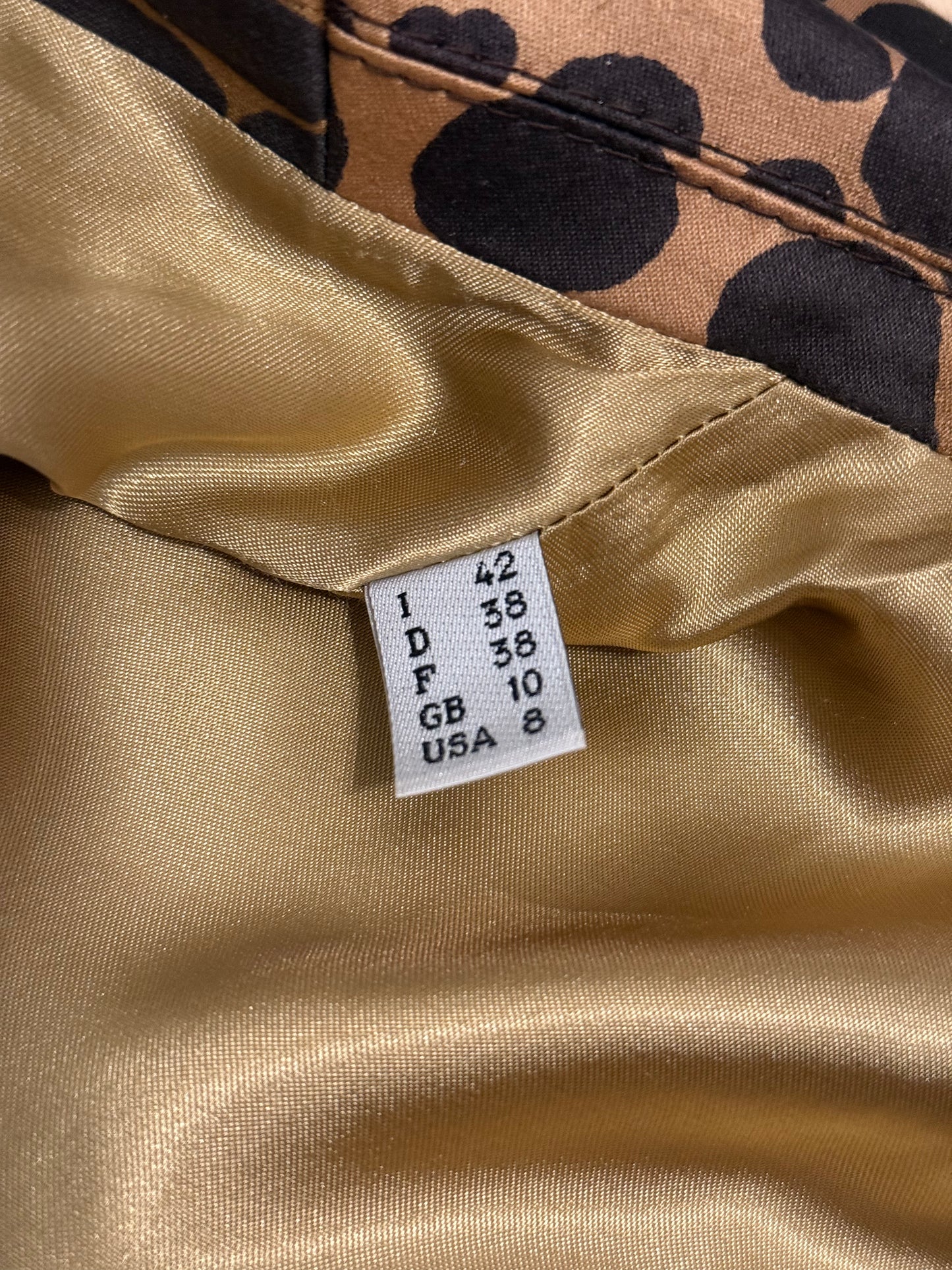 Moschino size label detail inside vintage blazer