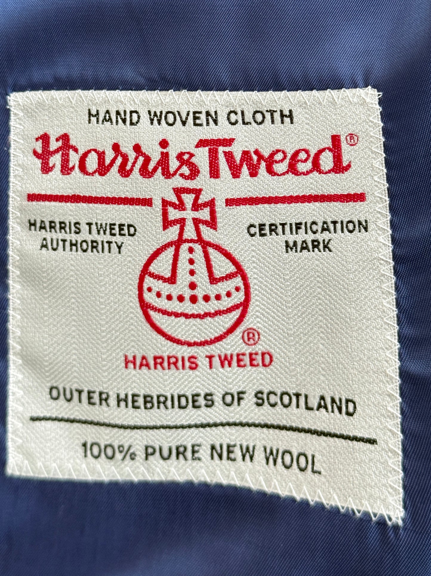 Wellington of Bilmore Navy Harris Tweed Blazer Size 60