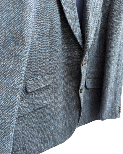 Wellington of Bilmore Navy Harris Tweed Blazer Size 60