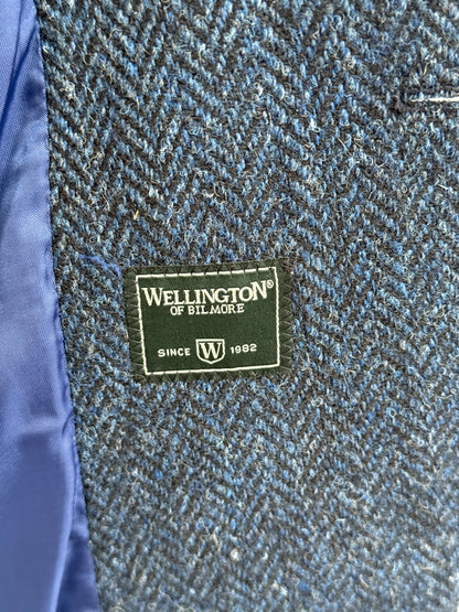 Wellington of Bilmore Navy Harris Tweed Blazer Size 60
