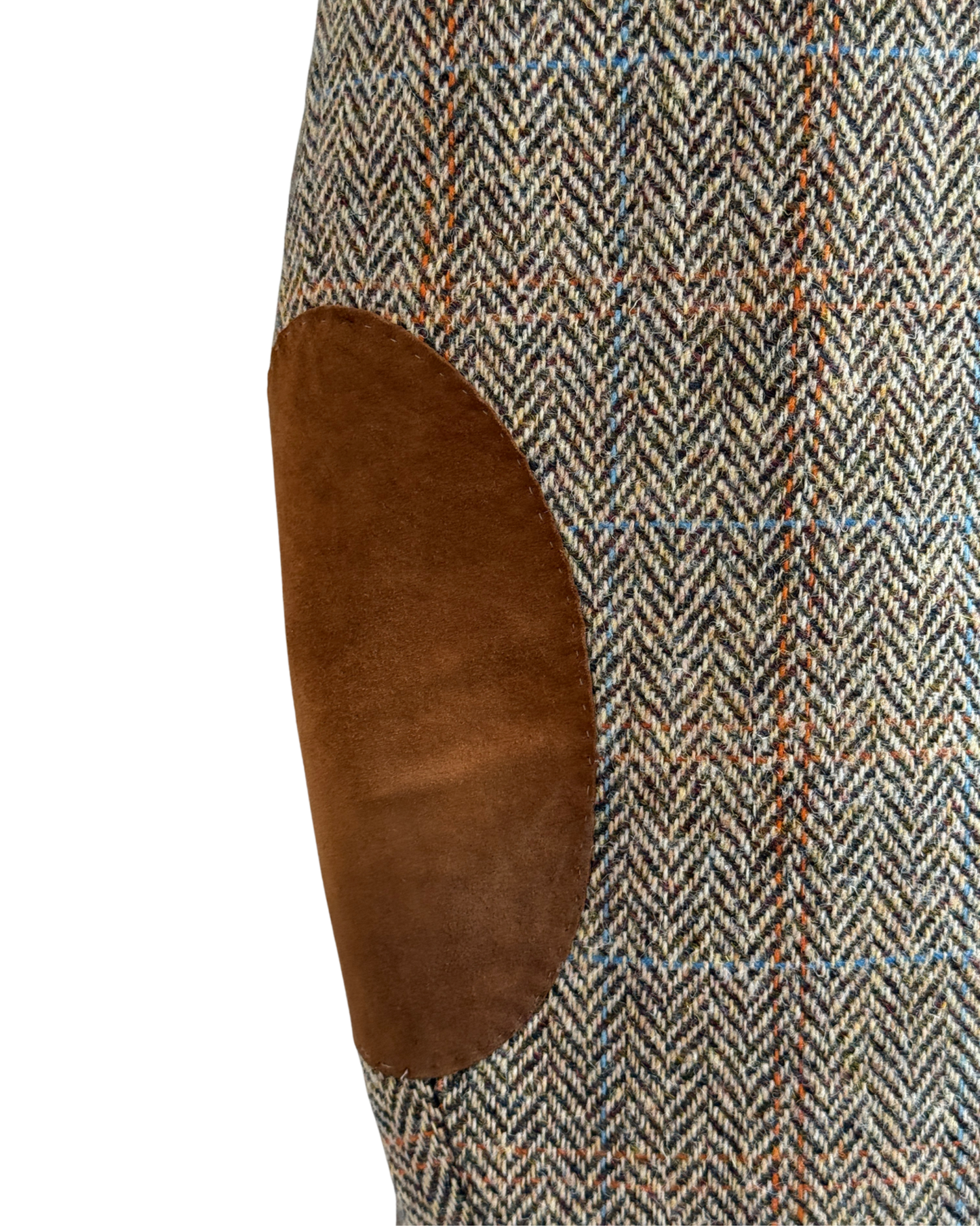 Wellington of Bilmore Beige Harris Tweed Blazer with Elbow Patches Size 60