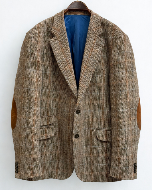 Wellington of Bilmore Harris Tweed beige brown blazer size 60