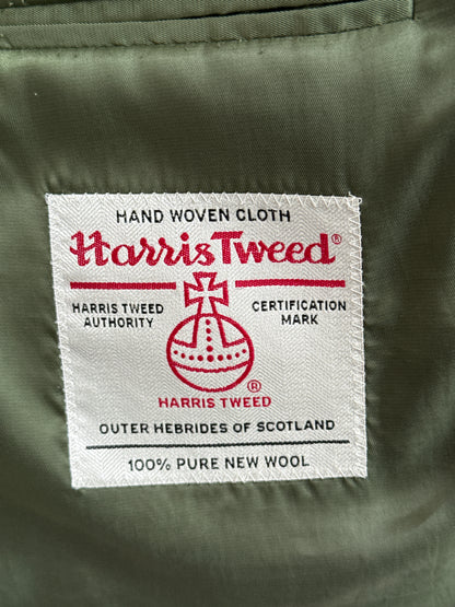Wellington of Bilmore Dark Grey Harris Tweed Blazer with Elbow Patches Size 60