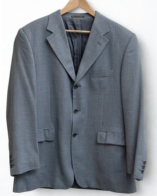 Vintage Yves Saint Laurent baby blue wool blazer mens size 54