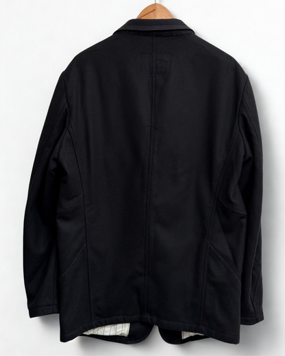Back view of Marithé François Girbaud mens blazer showing structure