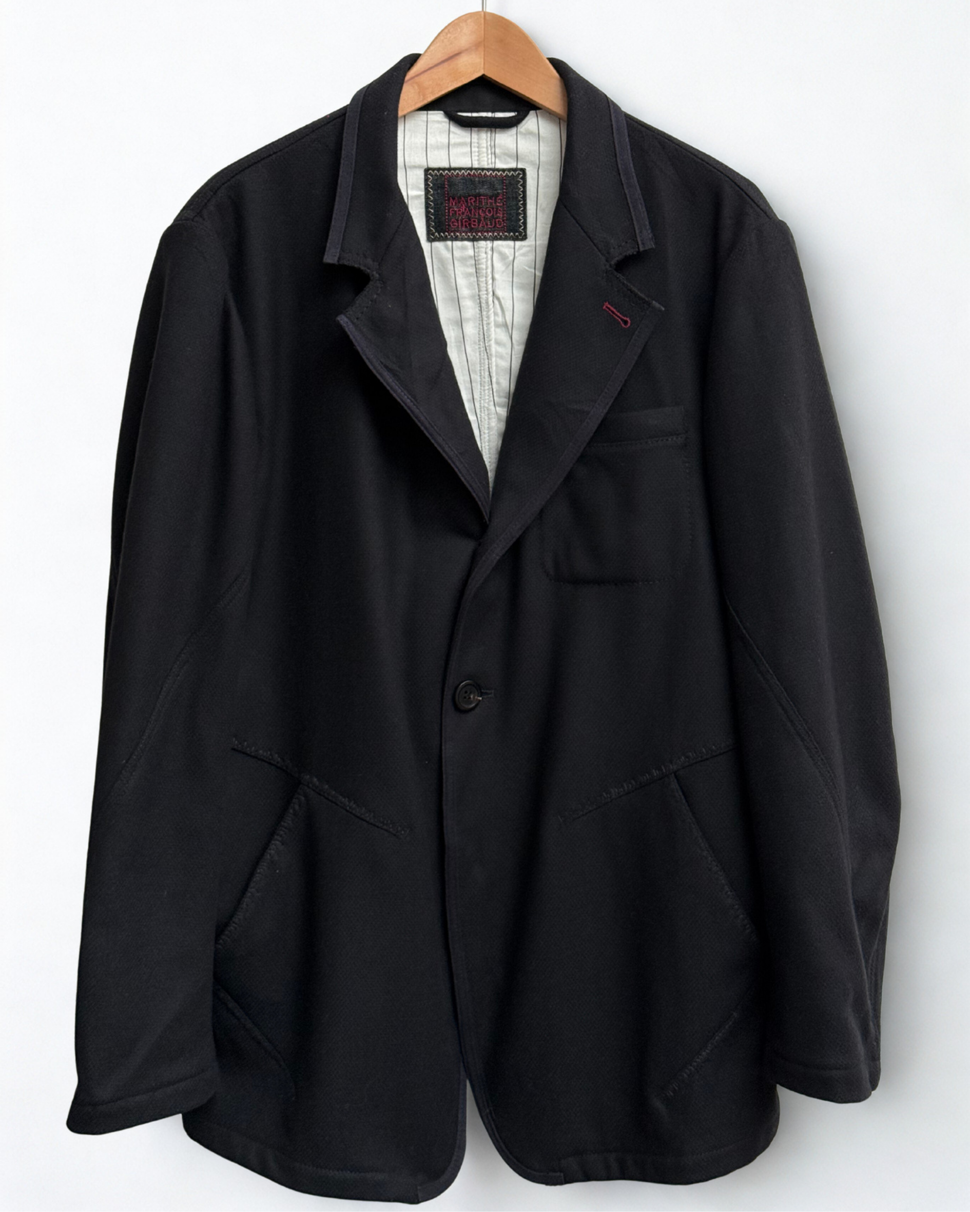 Marithé François Girbaud vintage black mens blazer fits XL