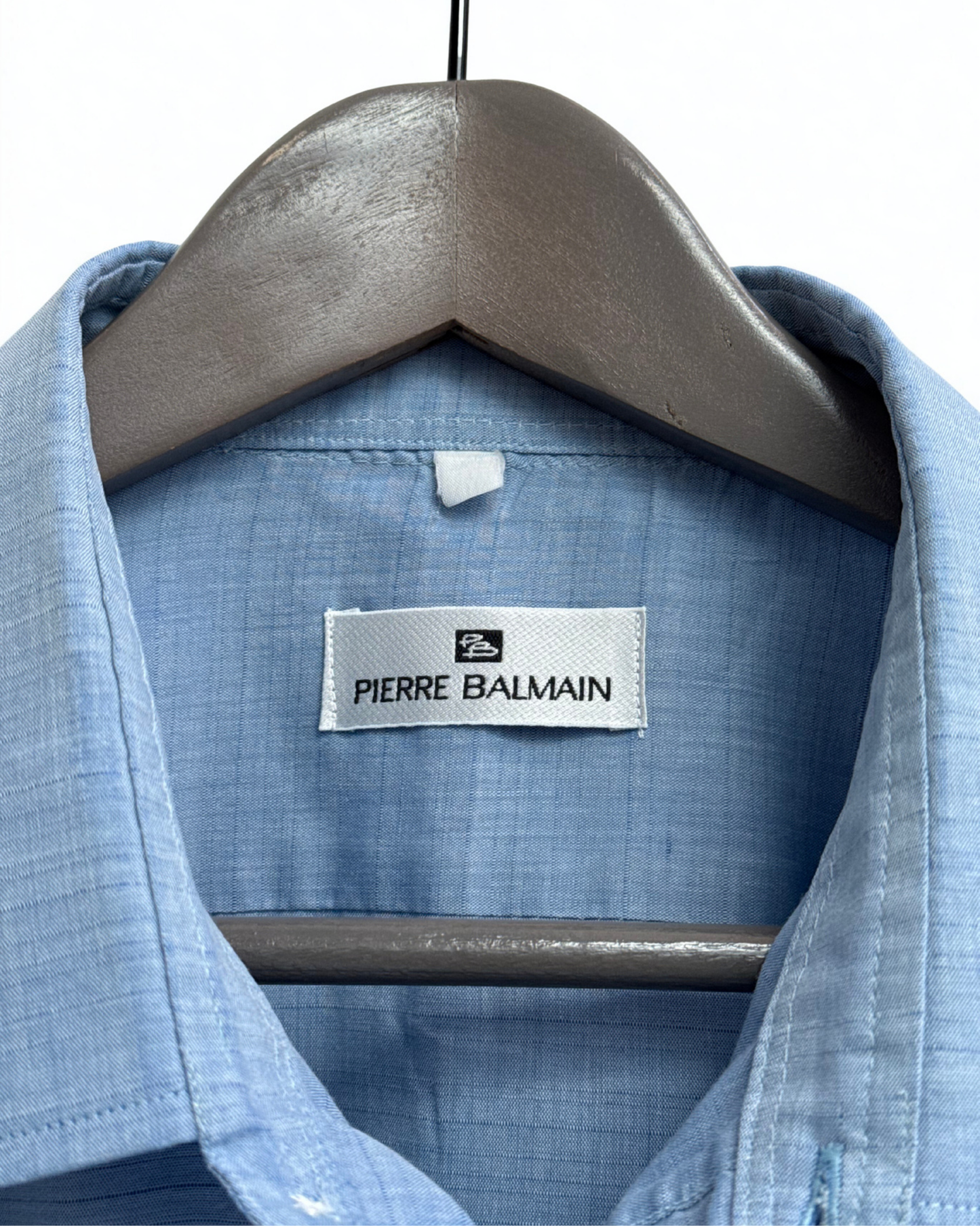 Pierre Balmain tag detail inside vintage shirt