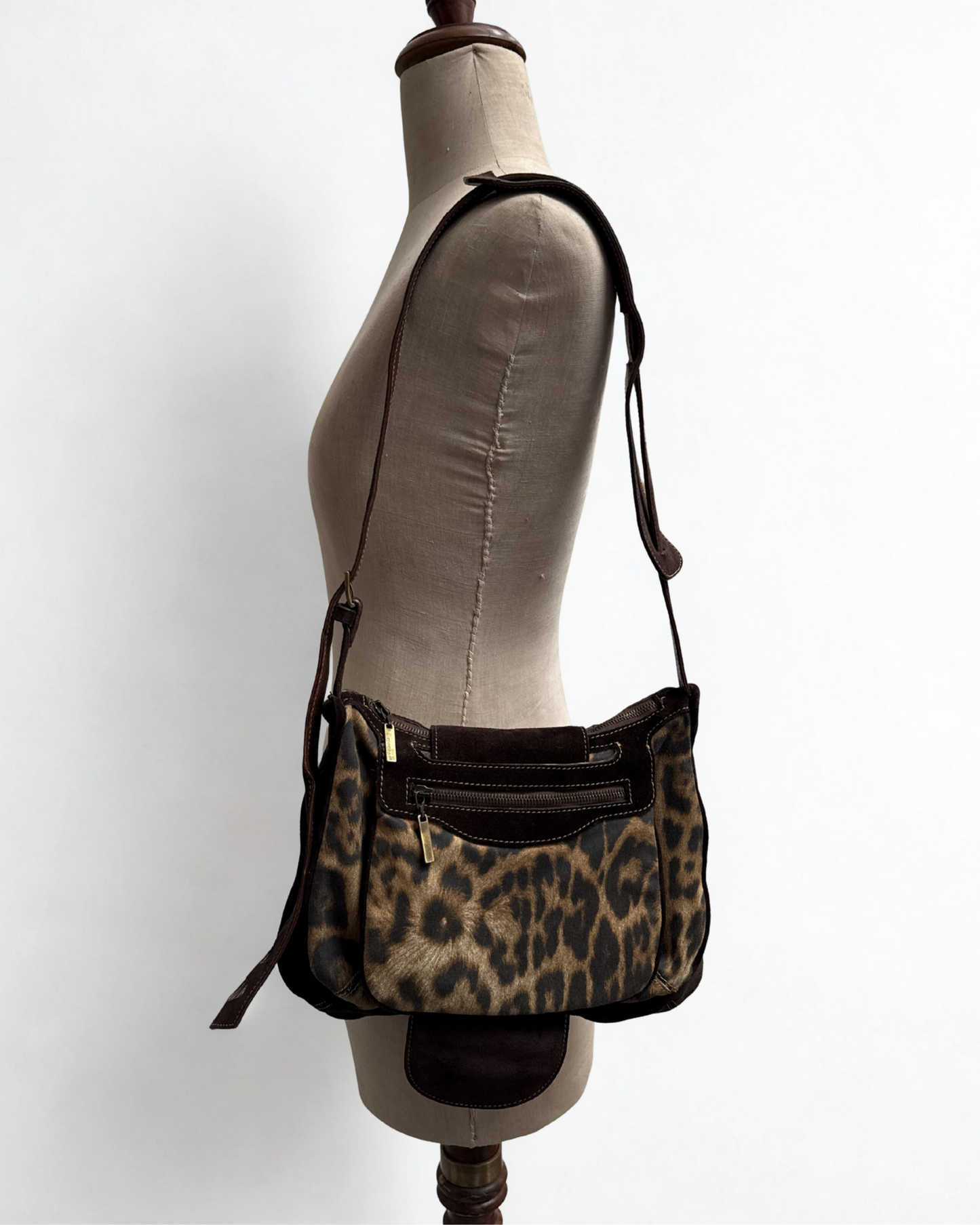 Back view of designer crossbody bag