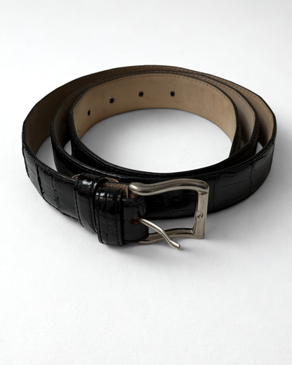 Van Laack Crocodile Leather Belt Vintage Made in Italy
