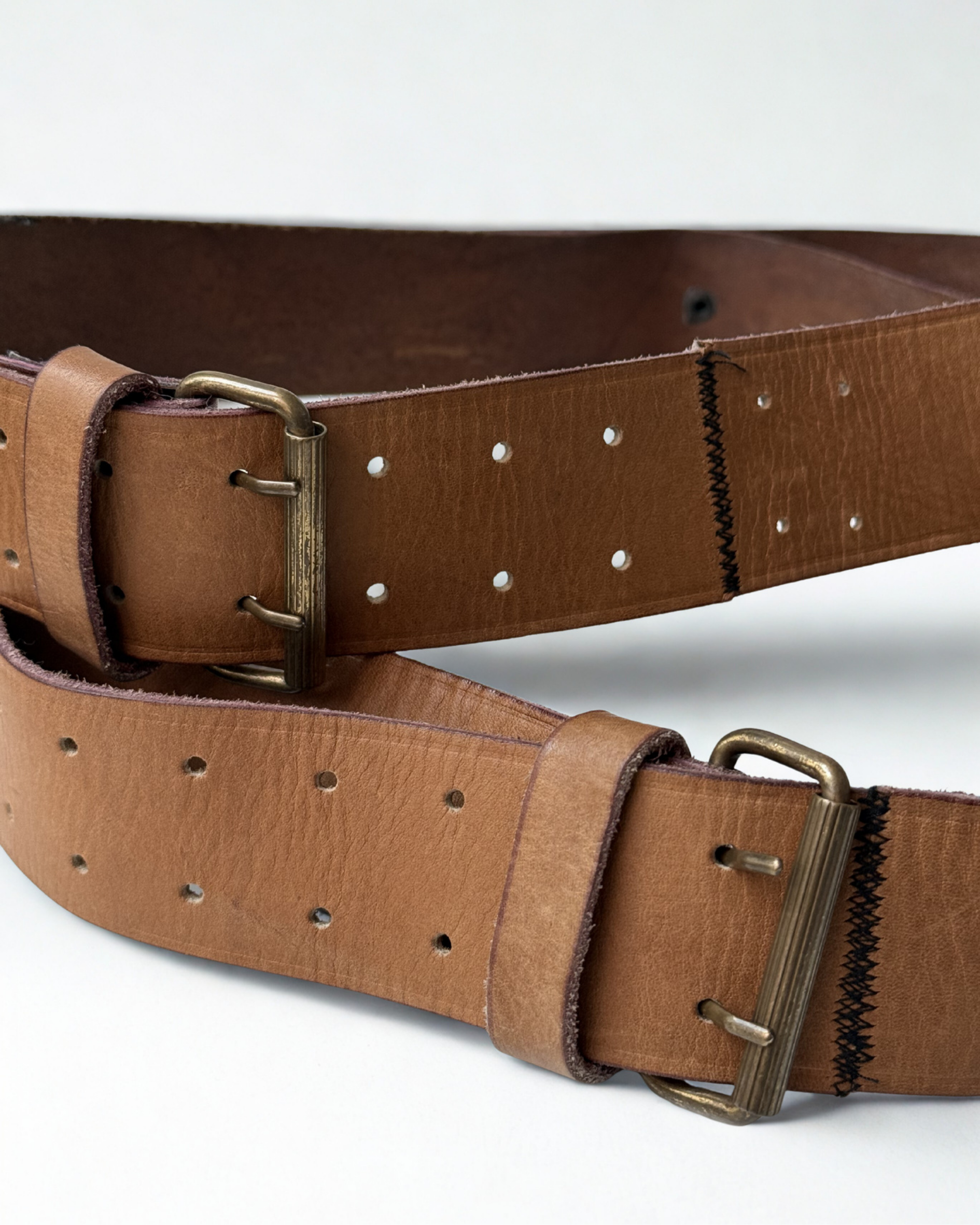 Close up of double buckle hardware