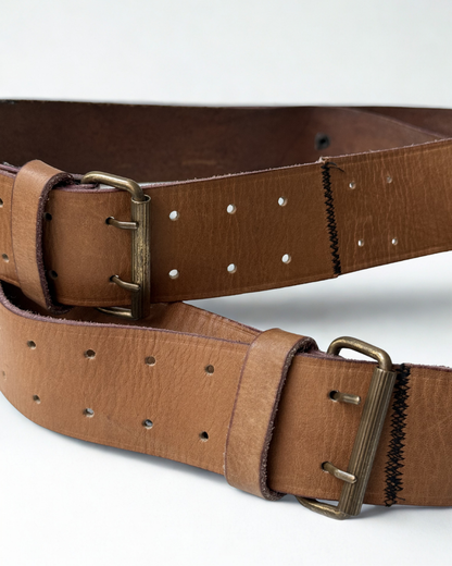 Close up of double buckle hardware