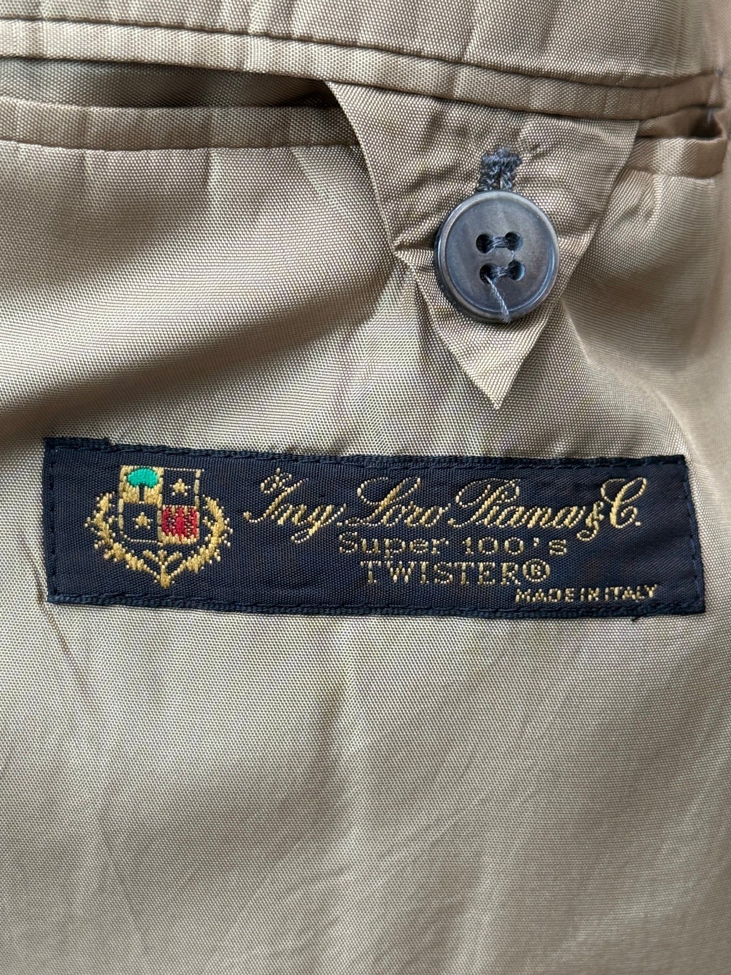 Loro Piana Wool Houndstooth Blazer Navy Beige Size 52 German Size 26