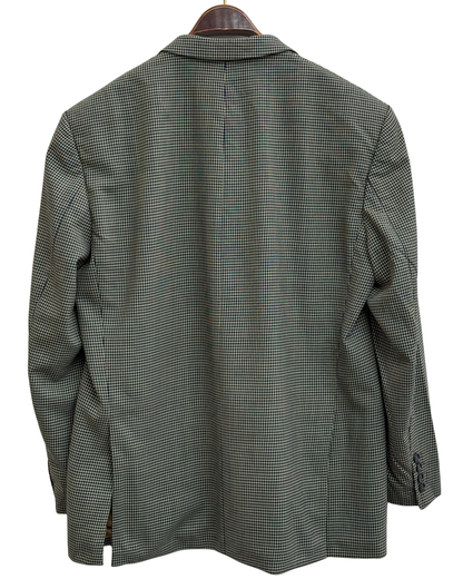 Loro Piana Wool Houndstooth Blazer Navy Beige Size 52 German Size 26